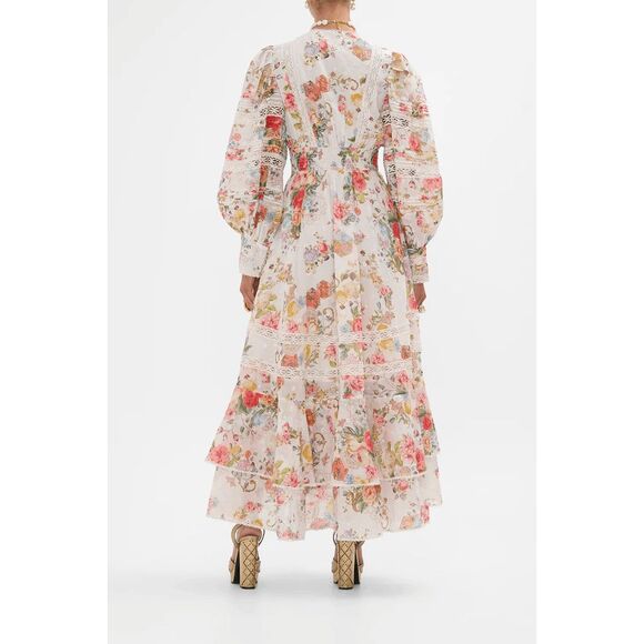 Camilla button front dress with lace insert detail Size XL $999 - Picture 2 of 12